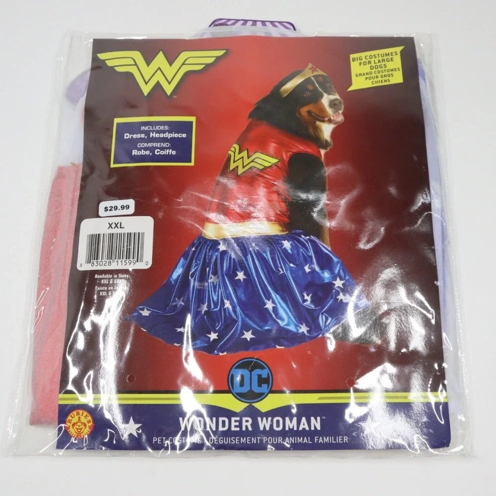 Official Rubie's DC Comic Wonder Woman Dog Costume - Big Dog‎ Size 2XL